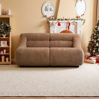 63-inch Cloud Comfort Loveseat with Storage Pockets