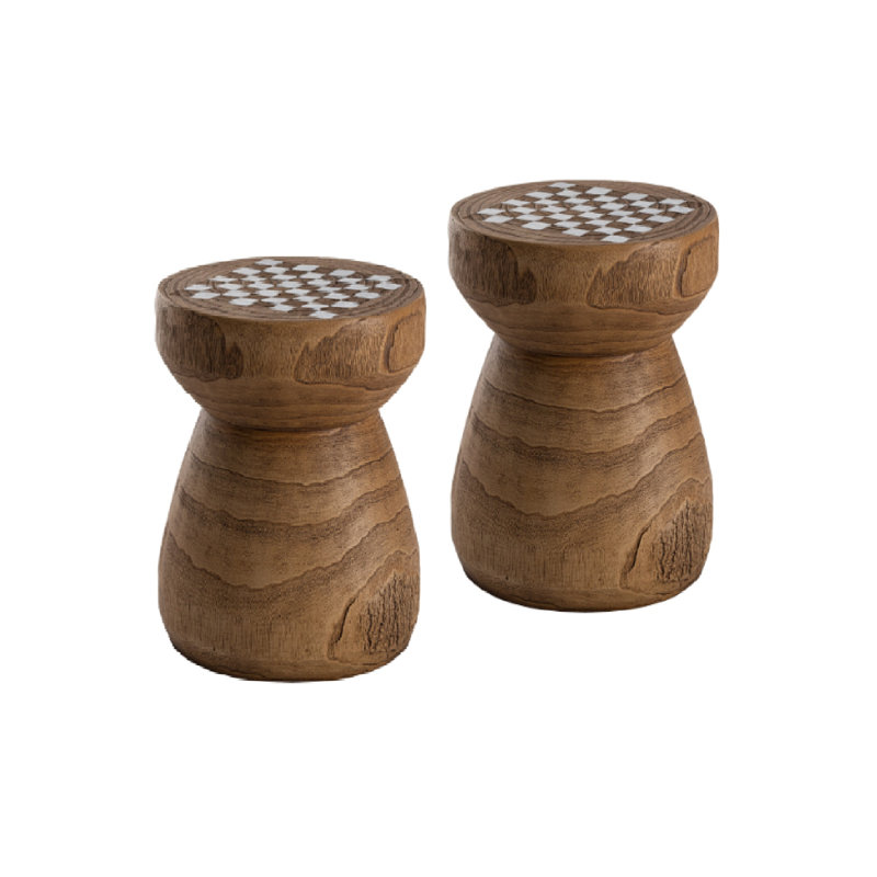 Table d'appoint d'extérieur en béton Kanarraville, 2, Brun