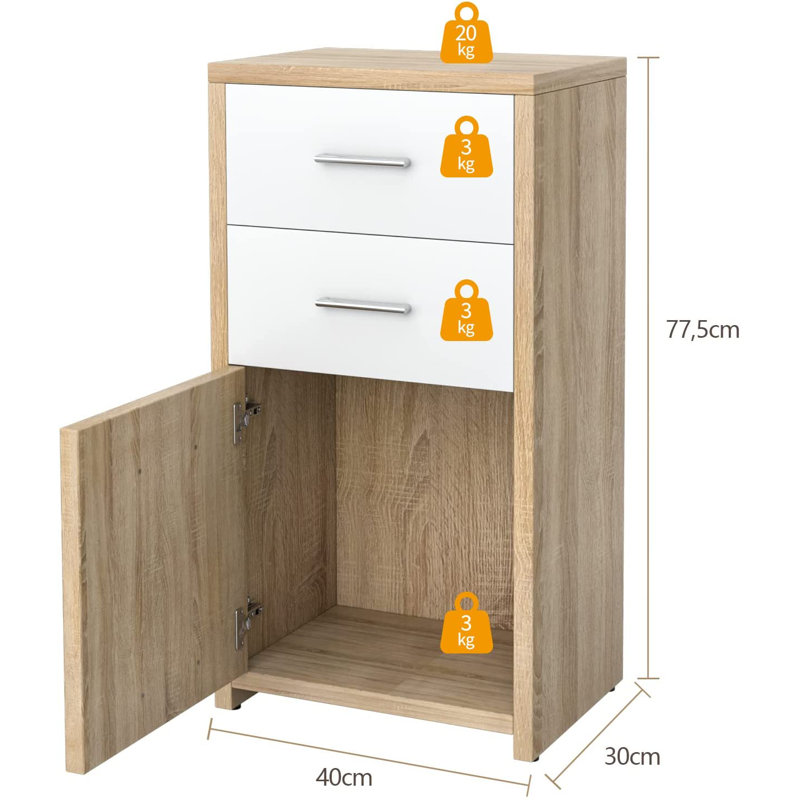 Essman 40cm W Bedside Table