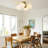 4-light Modern Sputnik Bubble Semi Flush Mount Ceiling Light Opal Glass Globe Shade For Kitchen Island Dining Room Hallway-1675235866