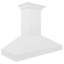 ZLINE 48 in. Wooden Wall Mount Range Hood in Shiplap Bright White Finish