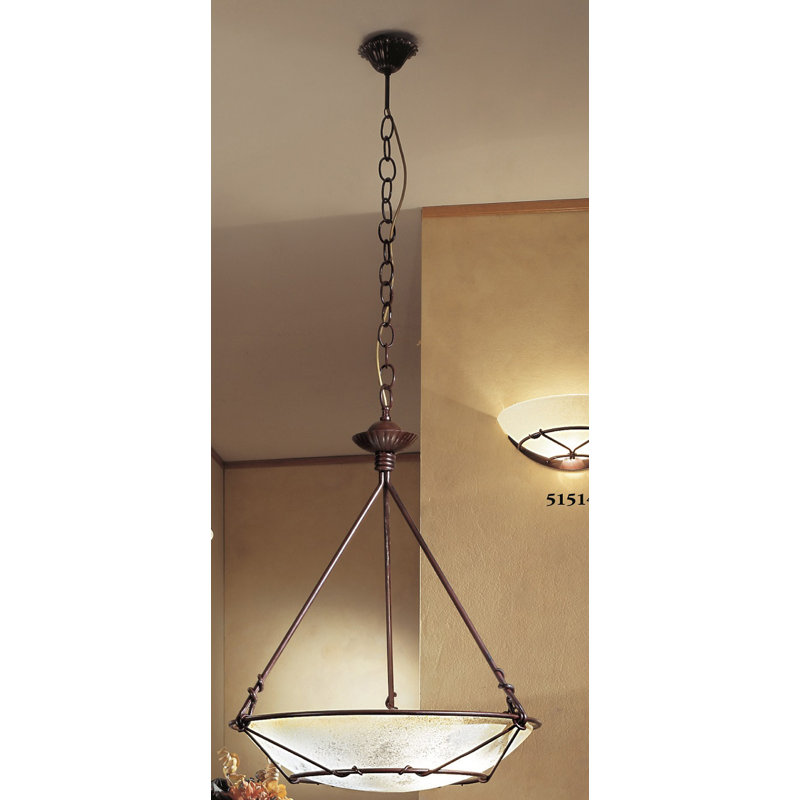 Hume 3 - Light Bowl Pendant, Antique rust