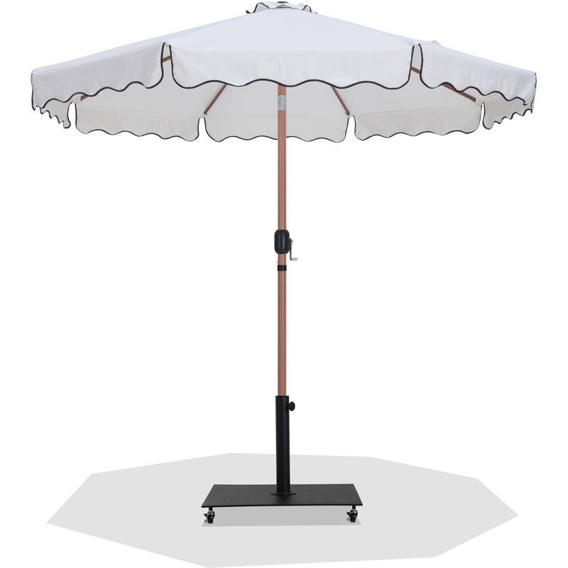 Ensemble de parasol en aluminium avec passepoil Amalfi