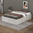 Queen Size Platform Bed Frame With 4 Under-Bed Drawers & Footboard Storage Cubby, Headboard-Free Modern Design-1433761497