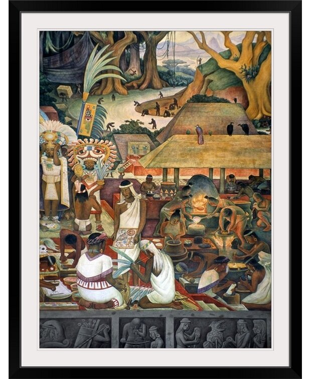 'Rivera: Pre-Columbian Life' by Diego Rivera Painting Print