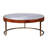 Woodford Round Coffee Table in Aluminum and Cocoa