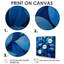 «Cobalt Leaves In Moon Light Collage I», art mural sur toile-2044181954-2044181981-2044181980