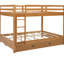 Grand lit superposé en bois avec lit gigogne, construction en pin, peu encombrant pour les petites chambres à coucher, instructions d'assemblage claires-1388015225