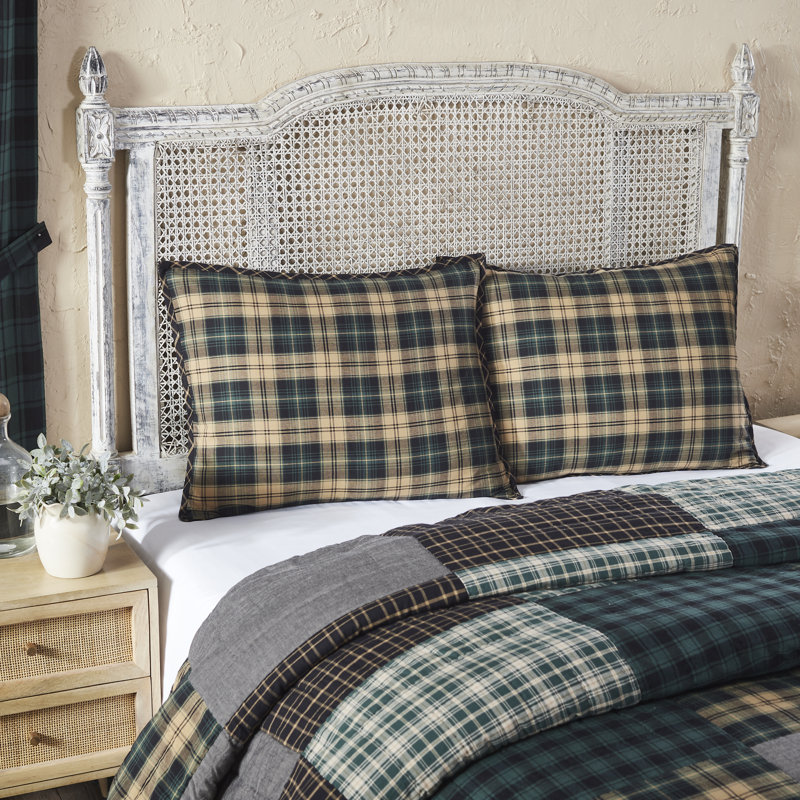 Pine Grove Cotton Blend Plaid Sham Set, Twin