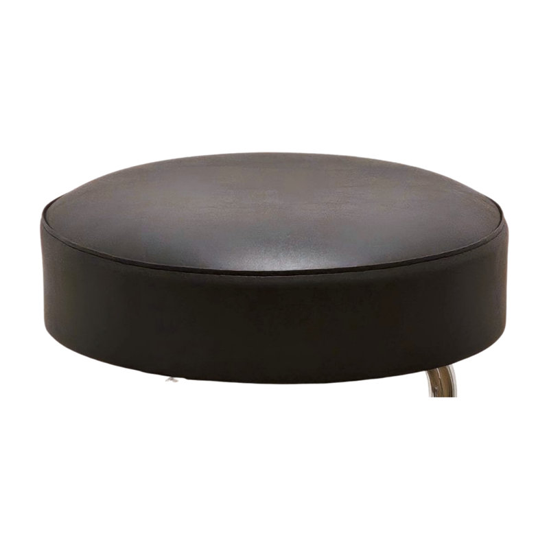 Retro Home Single Ring Swivel Bar & Counter Stool, Counter Stool (24" Seat Height), Black