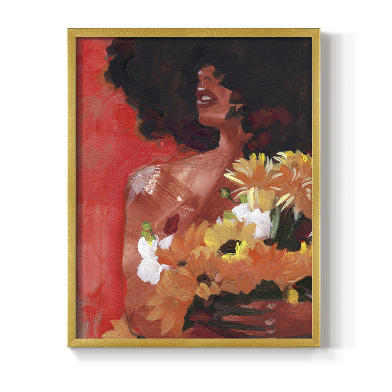 Through the Flowers I Framed Print - Solid Wood