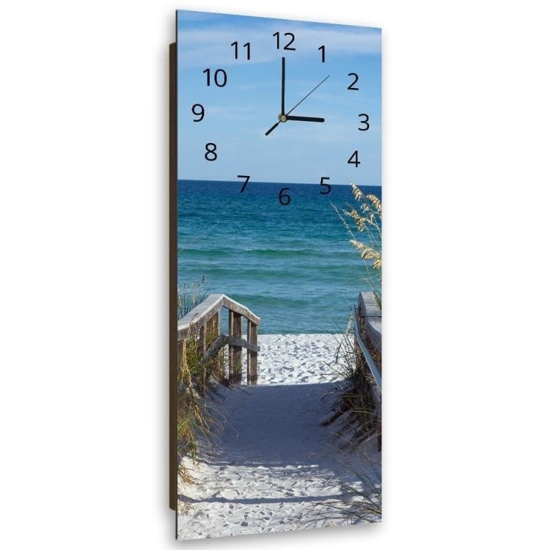 Analoge Wanduhr Straße zum Strand 4 Geräuschlos