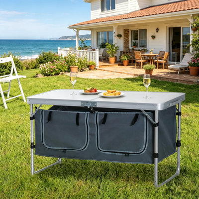 Table de pêche pliable, table de camping, table d'extérieur