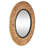 Barbot Seagrass Handmade Brown Wall Mirror with Black Inner Frame