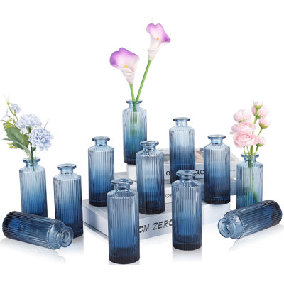 Ensemble de 12 vases en verre Bud