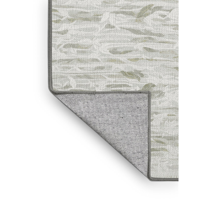 Machine Washable Gray Area Rug, Rectangle 6' x 9'