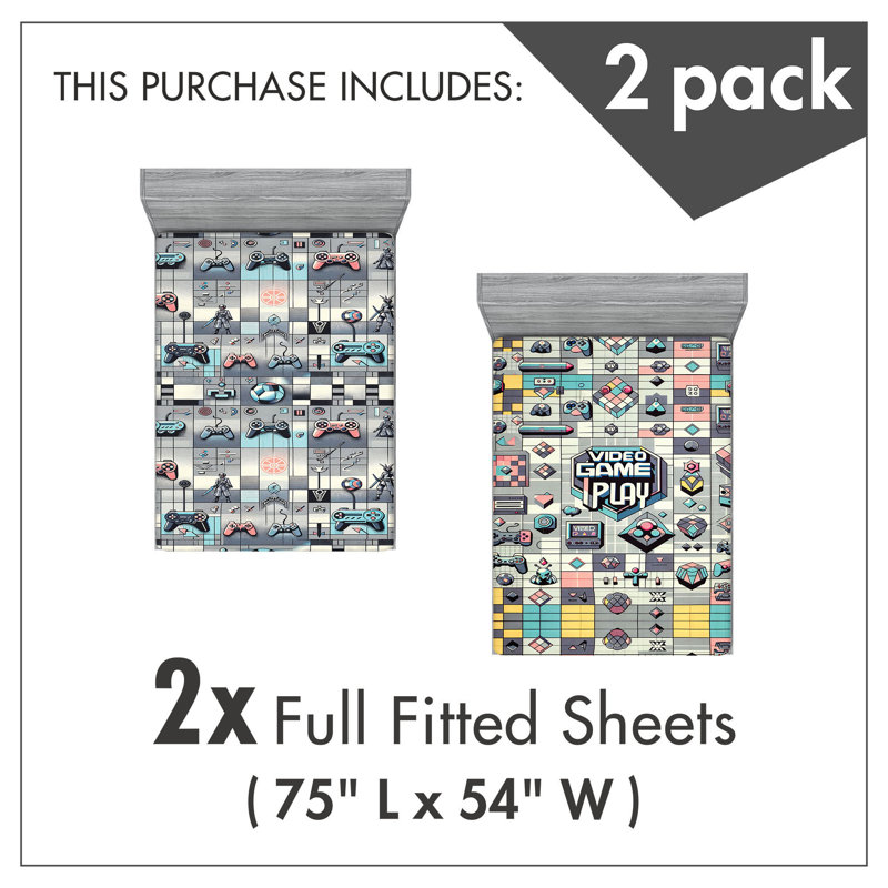 Ensemble de draps-housses Ambesonne, Drap-housse de taille double