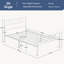 Modern Metal Bed Frame with Cross-design Headboard & Footboard-230473505-230473510