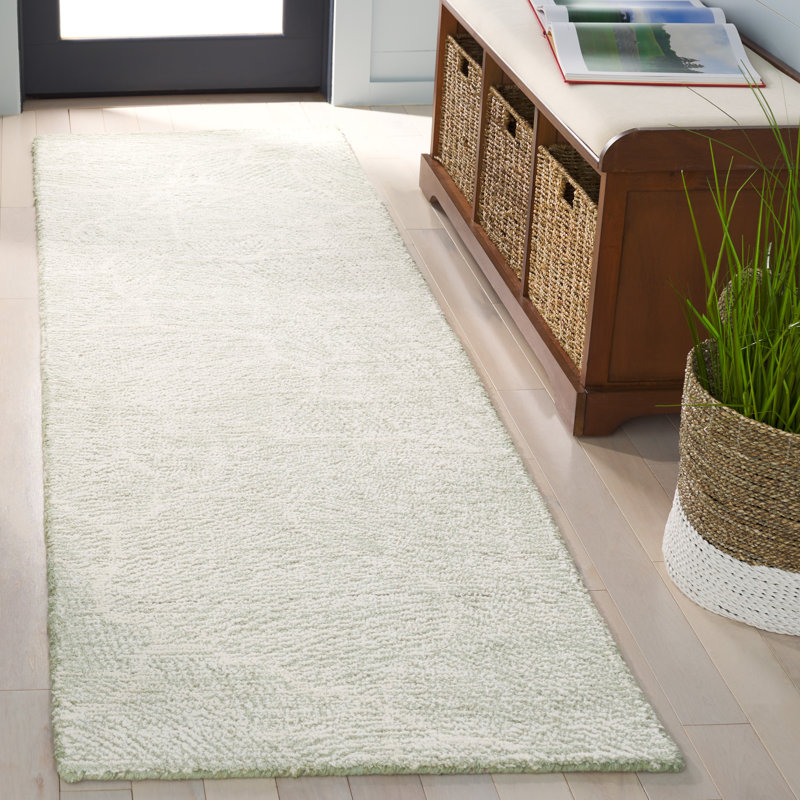 Judner Hand Tufted Wool Pile Abstract Rug, Runner 2'3" x 8'