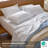 Bedsure 100% Washed Cotton Sheets - Linen Like Textured Percale Sheets King Size, 6-Piece Bedsheet Set With 18" Deep Pocket, Breathable & Purewoven Soft Comfy (White, King)-125578408-125578410