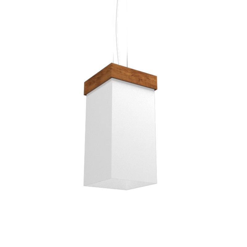 Cache 1 - Light Pendant, Imbuia, 17.55" H x 10.53" W x 10.53" D