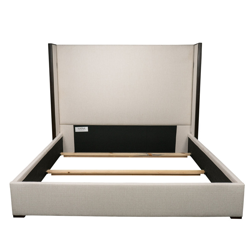 Elyse Wingback Bed, Off White, King