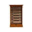 Armoire à bijoux rectangulaire brune en bois massif-1979996060