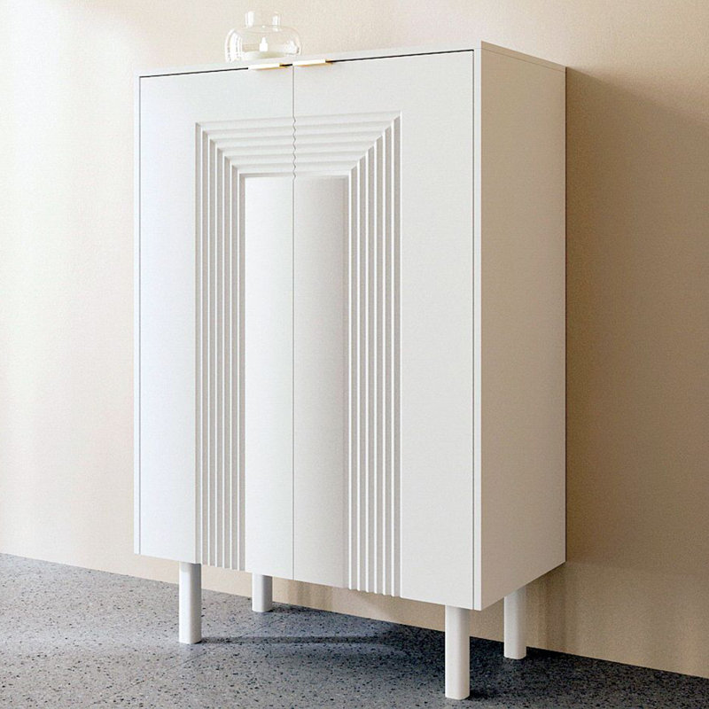 12 Pair Shoe Storage Cabinet, White