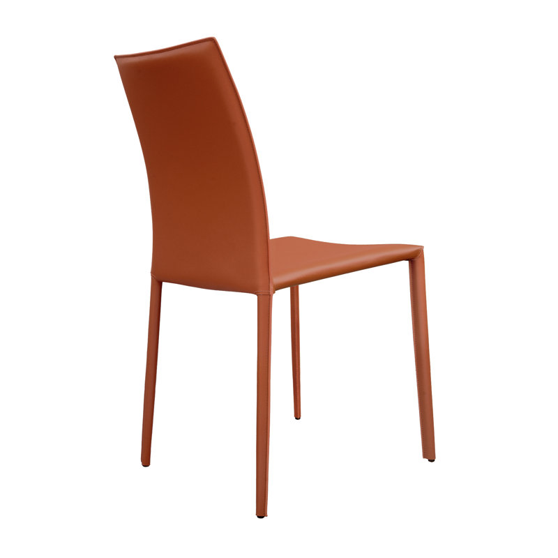 Helmer Bonded Leather Side Chair, Cognac