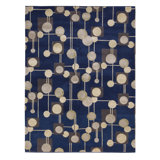 Mid Century Modern Hand Knotted Geometric Area Rug