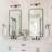 Mariello 3 - Light Dimmable Modern Black/Brass Vanity Light with Seeded Glass-75146020