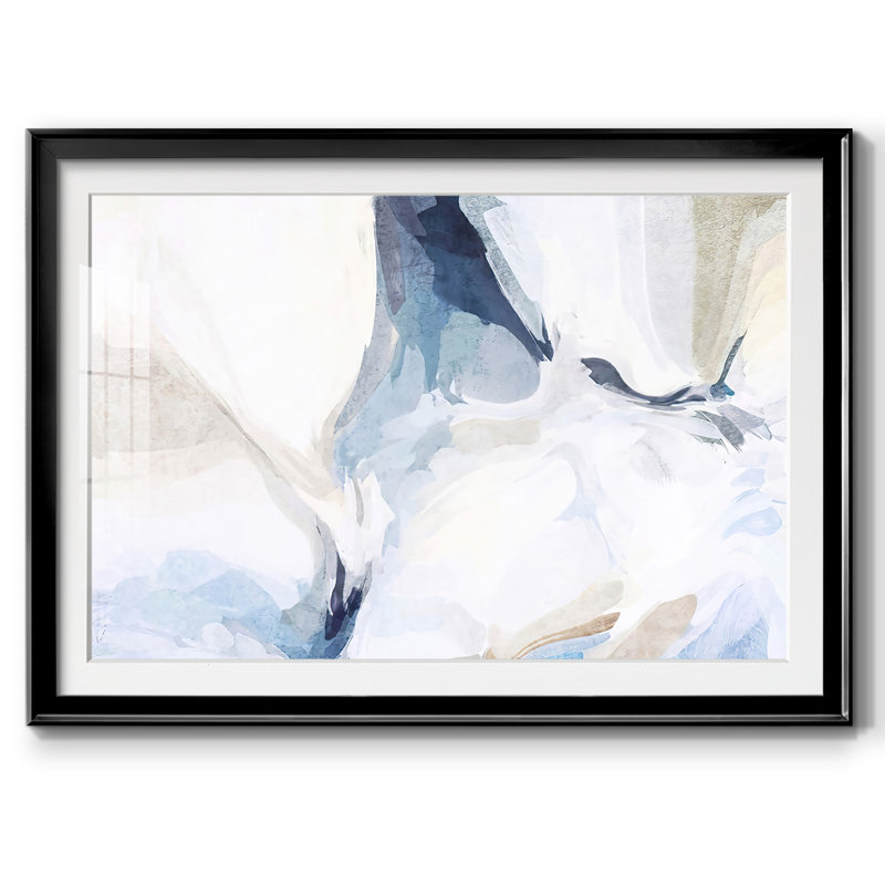 Fresh Air IV - Cadre encadré avec cadre biseauté et verre, Noir, H 27 po x l 39 po x P 1,5 po