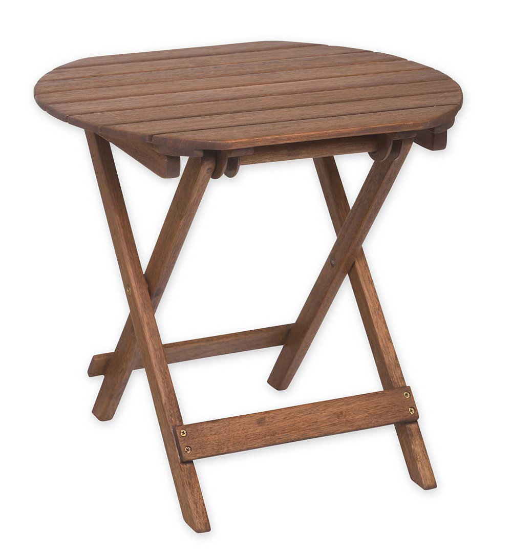 Pedri Folding Wooden Adirondack Style Side Table Highland Dunes 