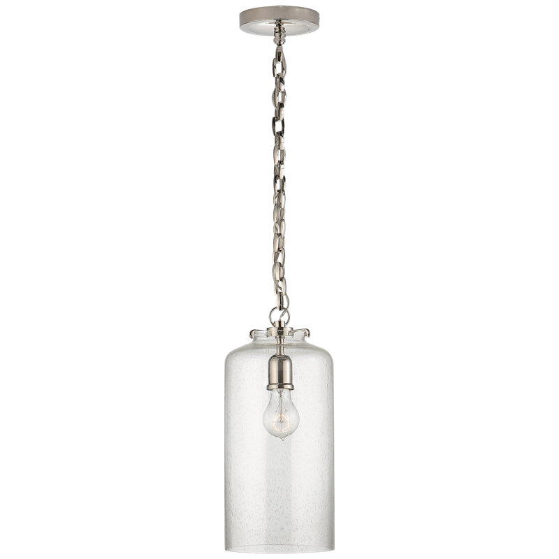 Thomas O'Brien Katie Cylinder Pendant, Seeded, Polished Nickel