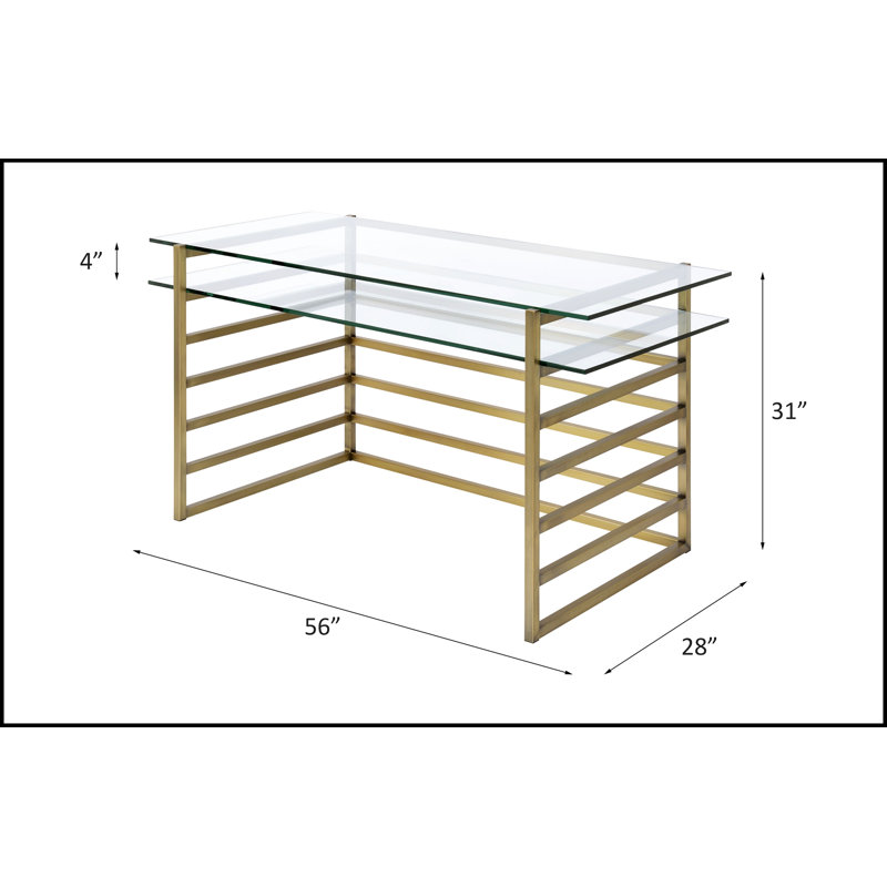 Glass Steel Writing Desk