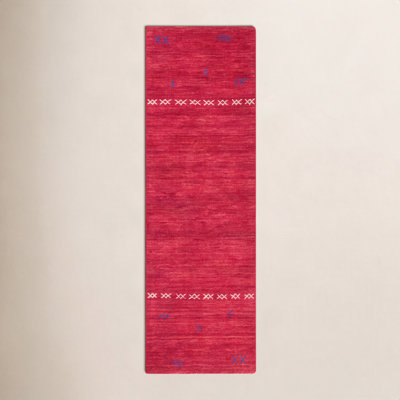 Santiago Red Handmade Wool Geometric Rug