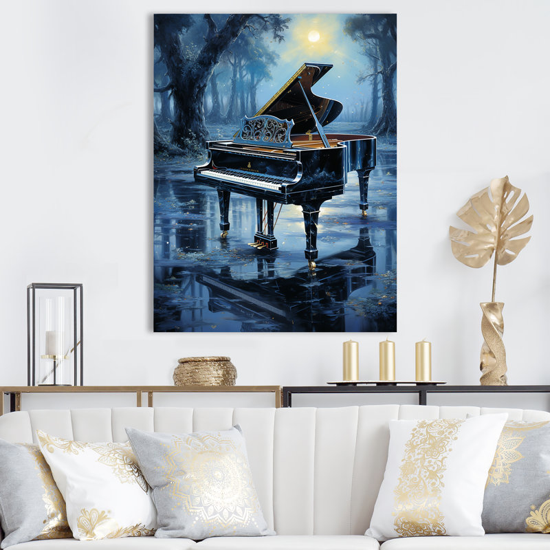 «Piano Forest Reflection I», reproduction sur toile, H 44 po x l 34 po x P 1,5 po, Toile tendue