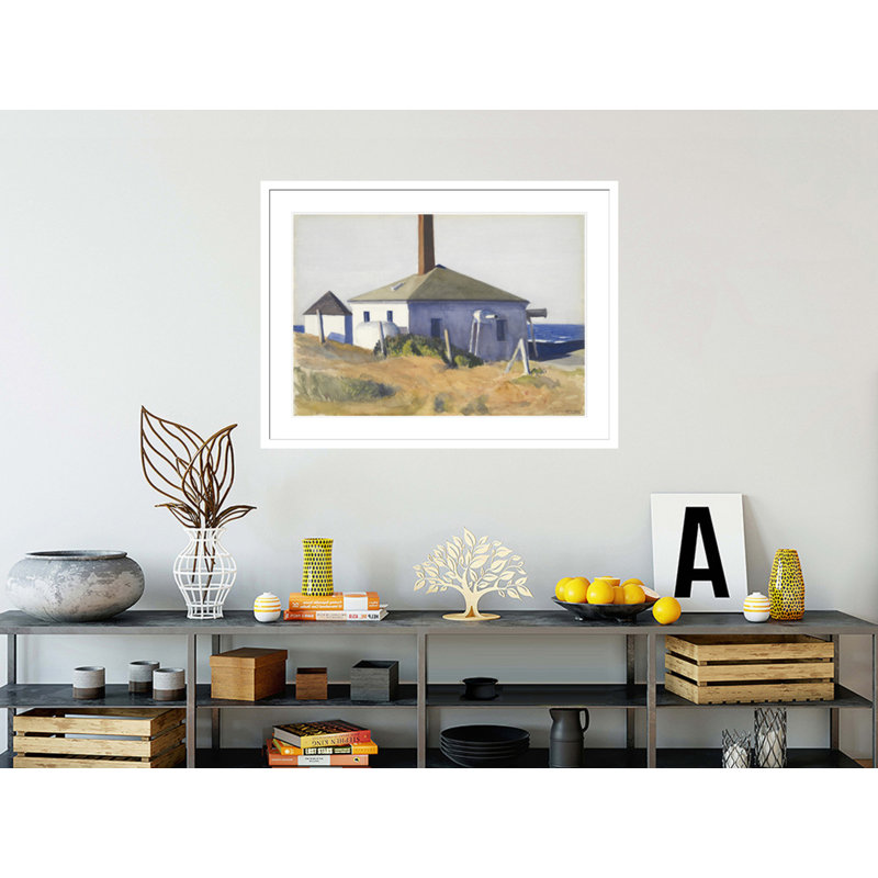 Maison de la corne de brume n ° 3 par Edward Hopper, impression giclée sur cadre, H 31,02 po x l 41,5 po