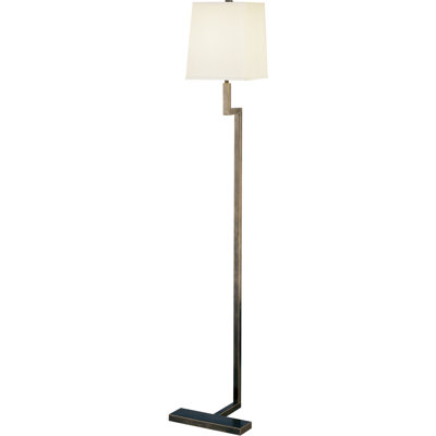 Lampe sur pied naturelle avec abat-jour rectangulaire en flocon de neige Srkashlteni - moderne 48,75 po Grand luminaire avec gradateur pleine gamme, homologué UL pour les endroits secs