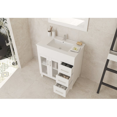 Keiwan 32'' Single Bathroom Vanity with Ceramic Top