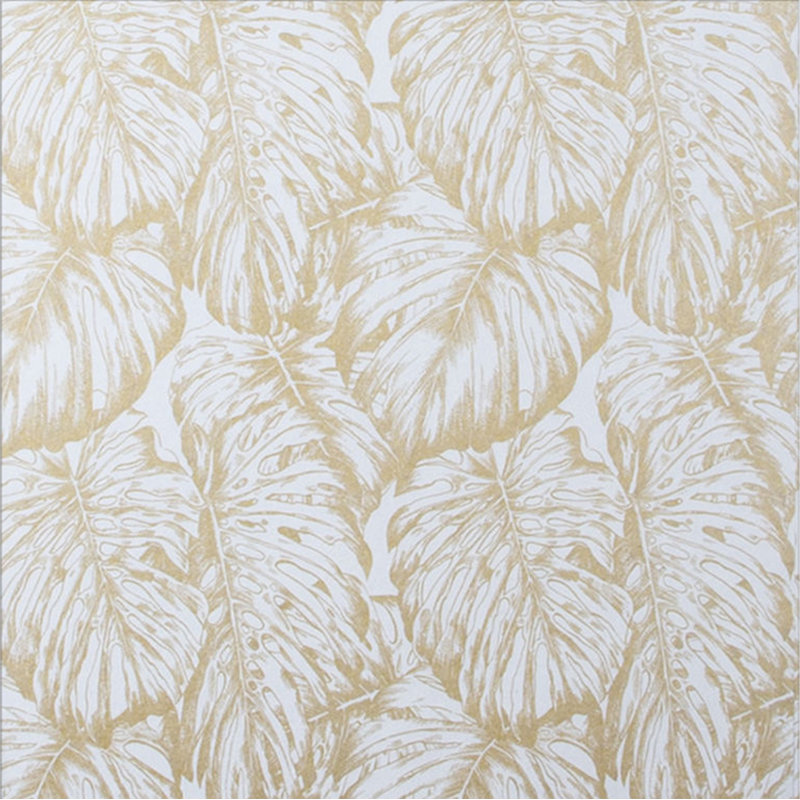 Floral Metallic Wallpaper Roll, Pearl/Gold