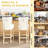 Bar Stools, Set Of 2 Upholstered Breakfast Stools, 27.5" Tall Bar Stools, Breakfast Bar Chairs With Footrest And Back, Counter Bar Stools, For Dining Room, Kitchen, Bar-1163801383