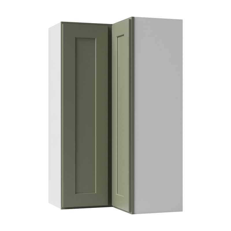 Armoire murale d'angle, L 24 po x H 42 po x P 12 po, Vert sauge