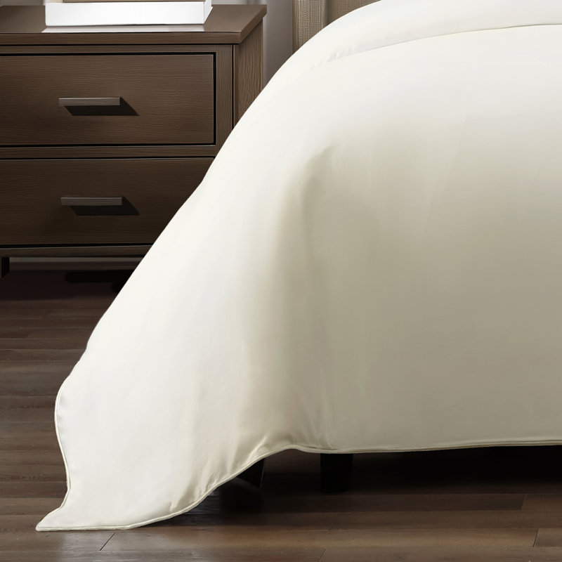 Silken Sateen TENCEL Duvet Cover Set , Ivory, King