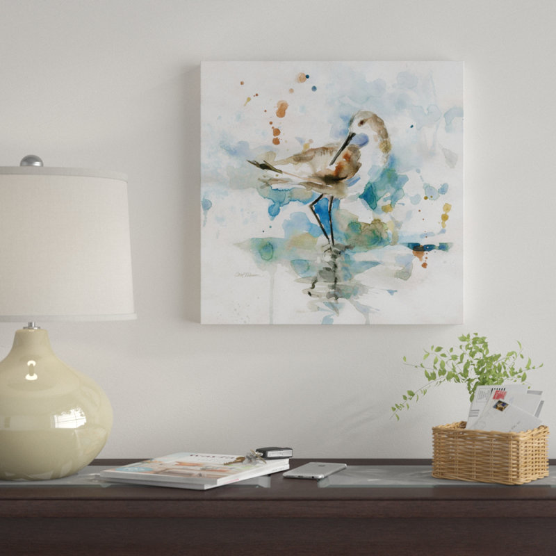 « palm beach piper », impression sur toile tendue, H 26 po x l 26 po x P 1,5 po, Toile tendue, Pas de tapis