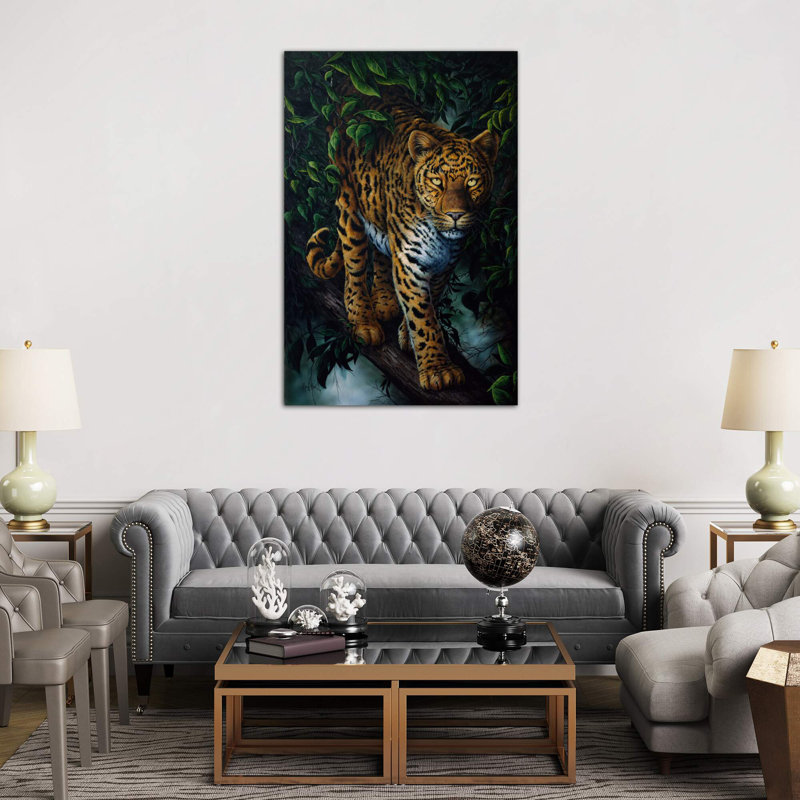 Watchful Eyes (Tiger) by Jenny Newland - Wrapped Canvas Print, 66.04 cm H x 45.72 cm W x 1.91 cm D