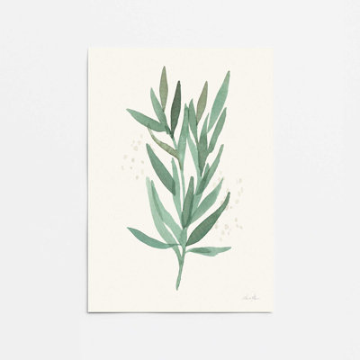 Green Leaf Impressions II Print