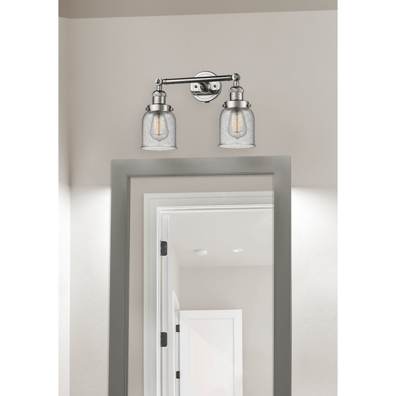 Latta 2 - Light Dimmable Vanity Light, Clear, LED, Brushed Satin Nickel