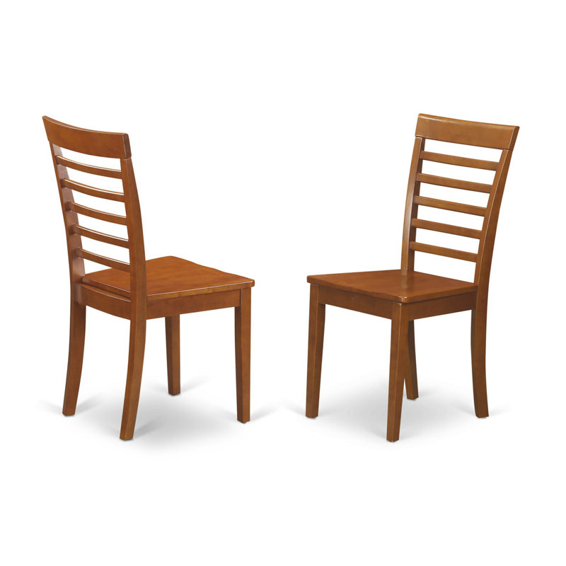  3 Piece Kitchen Table Set for Small Spaces Contains a Round Dining Table with Dropleaf and 2 Dining Room Chairs, 42x42 Inch, Saddle Brown