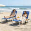Comfortable Navy Blue Patio Lounge Chairs Set, Steel Frame, Outdoor Relaxation